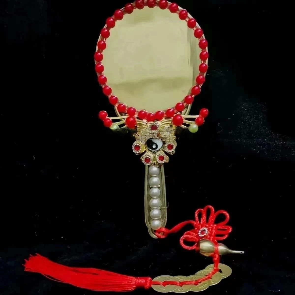 Artifact Mirror/Retro Bronze Mirror/ Fairy Demon Suppressing Mirror/21x10cm/Taoist Ornament Feng Shui  Decoration