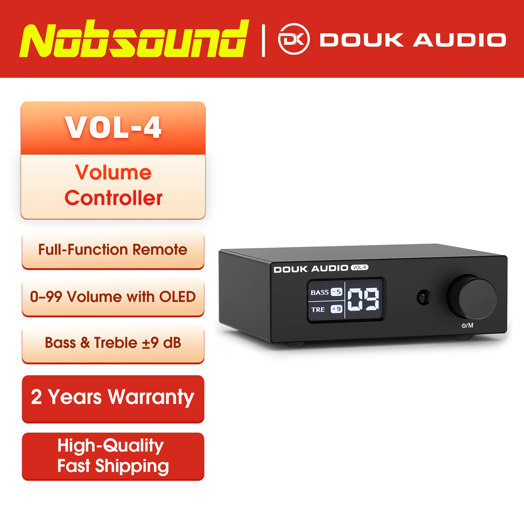 controlador-de-volumen-estereo-douk-audio-vol-4-con-mando-a-distancia-control-de-volumen-de-0-a-99-pantalla-oled-con-indicador-en-tiempo-real-y-ajuste-de-tonos-de-graves-y-agudos
