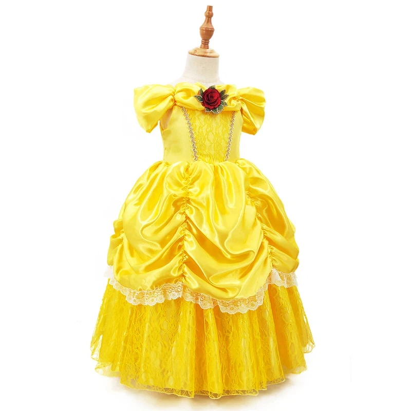 

☆YunCos Belle Dress Beauty s Yellow Puffy Skirt Easter Carnival Cosplay Performance Halloween Costume☆