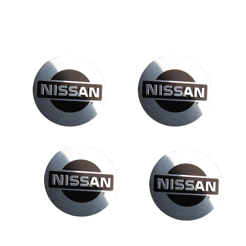 4pcs 60mm 65mm Car Wheel Hub Center Sticker for Nissan Qashqai J10 Leaf Juke Patrol Micra X Trail Tiida Navara Nismo Note Teana