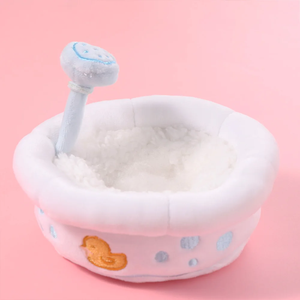 

DIY Scene Props Cotton Doll Bathtub Desktop Decor Small Furniture Doll Sleeping Bag Ornament Cartoon 10cm Doll Bathtub Doll