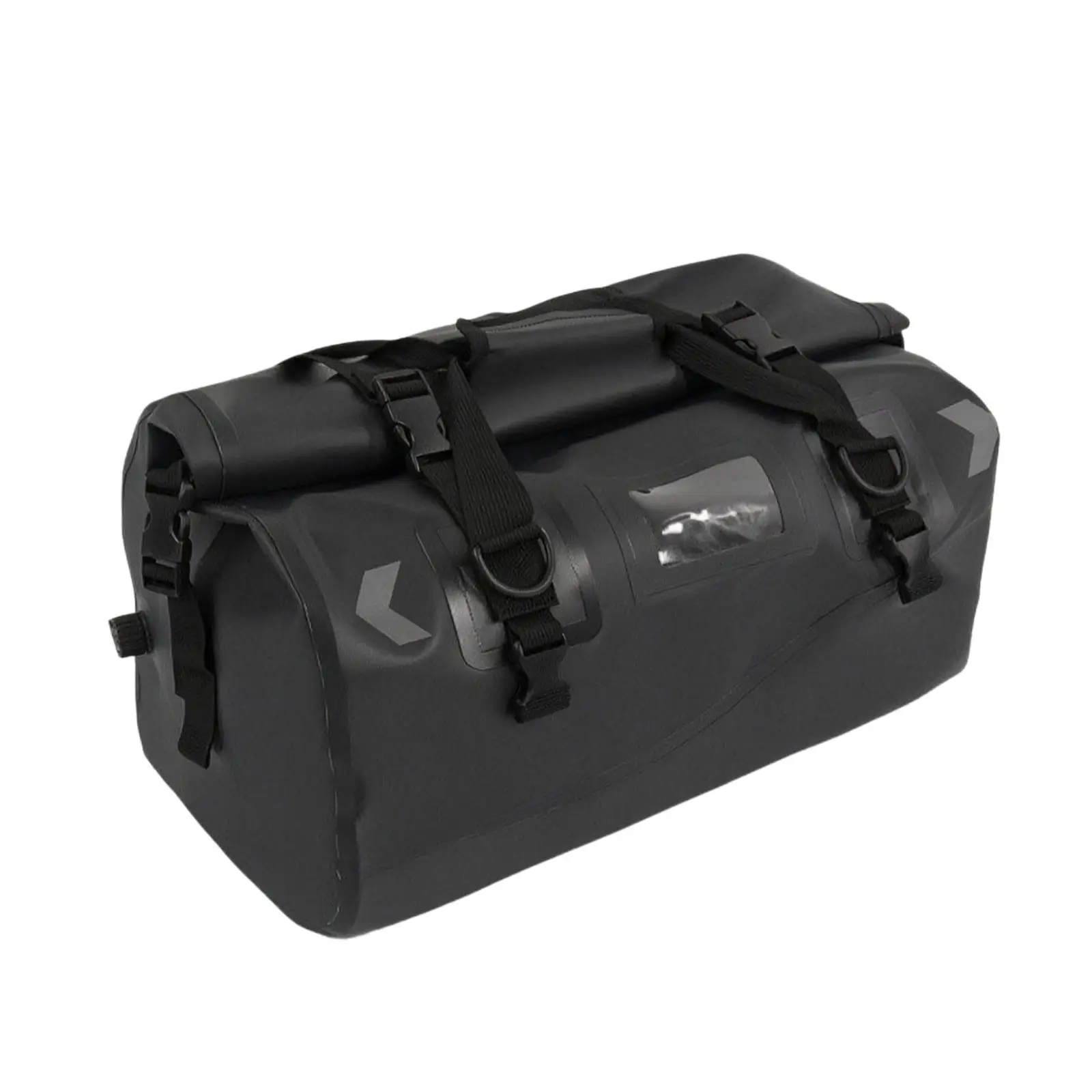 Roll-Top Motorcycle Duffel Bag | Reflective directional marker Markings, Motorcycle Dry Bag, for Road Trips