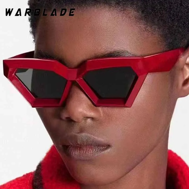 

Fashion Personality Irregular Square Women's Sunglasses Designer Brand Punk Thick Frame Men Sunglass Driving Travel Shades UV400