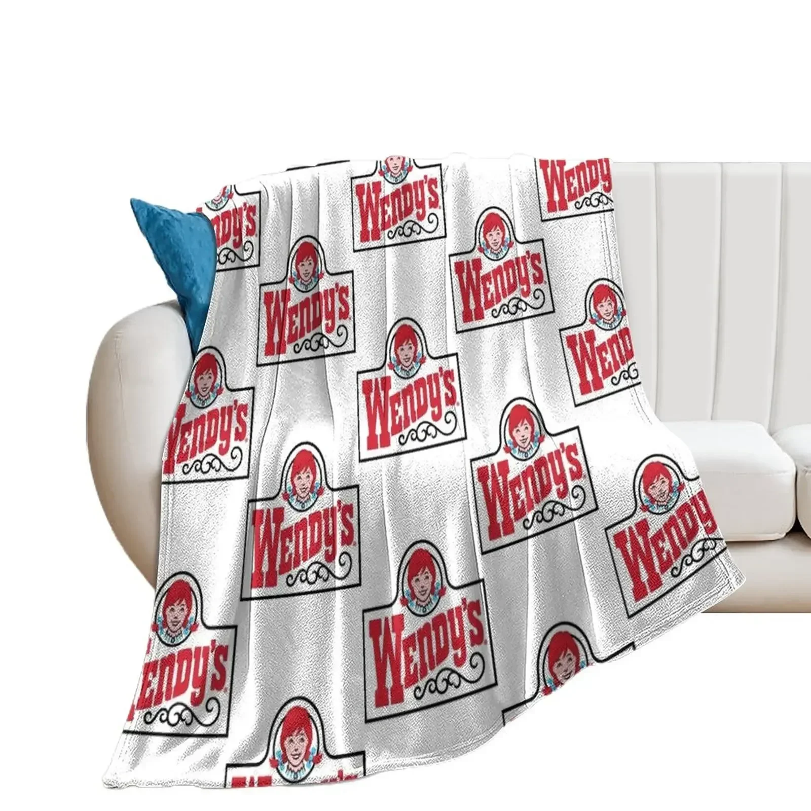 Wendys Wendy_amp_x27_s Logo square Throw Blanket warm for winter Baby Vintage Blankets