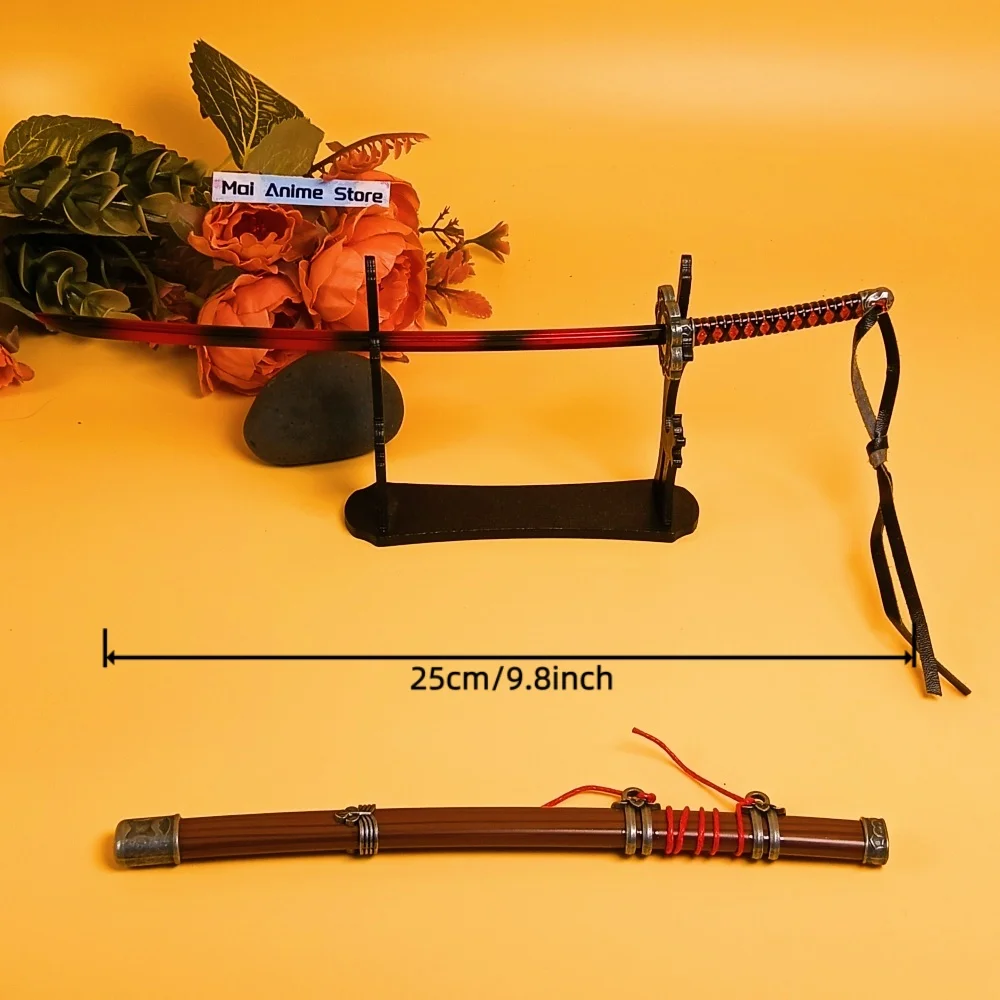 10인치 세키로 울프 카타나 실제 크기 카타나 검 세키로 금속 소형 오리지널 사무라이 미니 애니메이션 닌자 나이프 무딘 장난감 선물