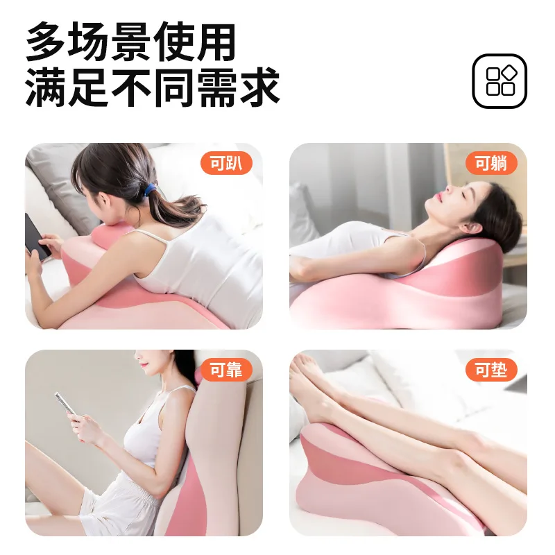 Ergonomic Memory Foam Prone Pillow Stomach Sleeping Cushion for Bed Phone Reading & Couples Intimacy Aid
