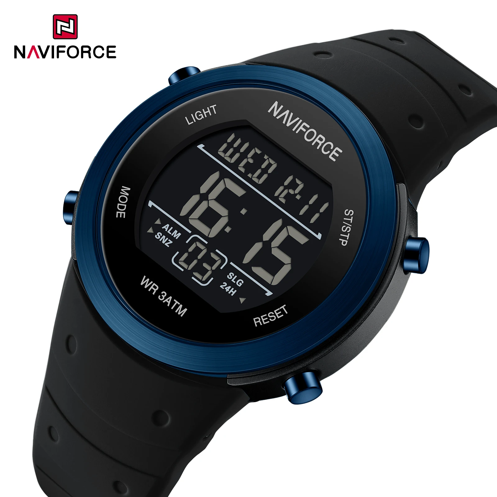

NAVIFORCE 9246 мужские цифровые часы для спорта на открытом воздухе календарь светящийся водонепроницаемый силиконовый ремешок модные цифровые часы для мужчин