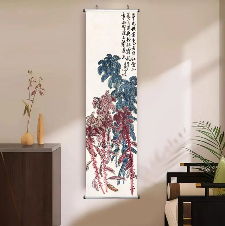 Zen Abstract Traditional Chinese Style Qi Baishi Wall Art Canvas Painting Poster Picture Print For Office Living Room Home Décor