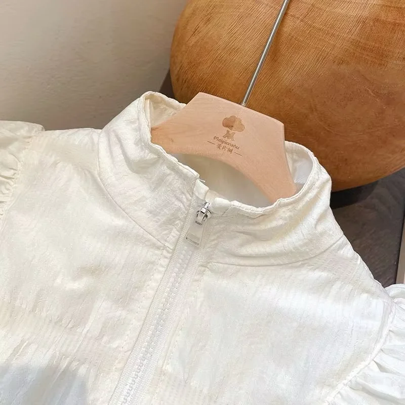

Baby Girls Windbreaker Coat Spring Autumn Kids Hooded Long Sleeve Zipper Jacket Outerwear Top for Children 80-130CM