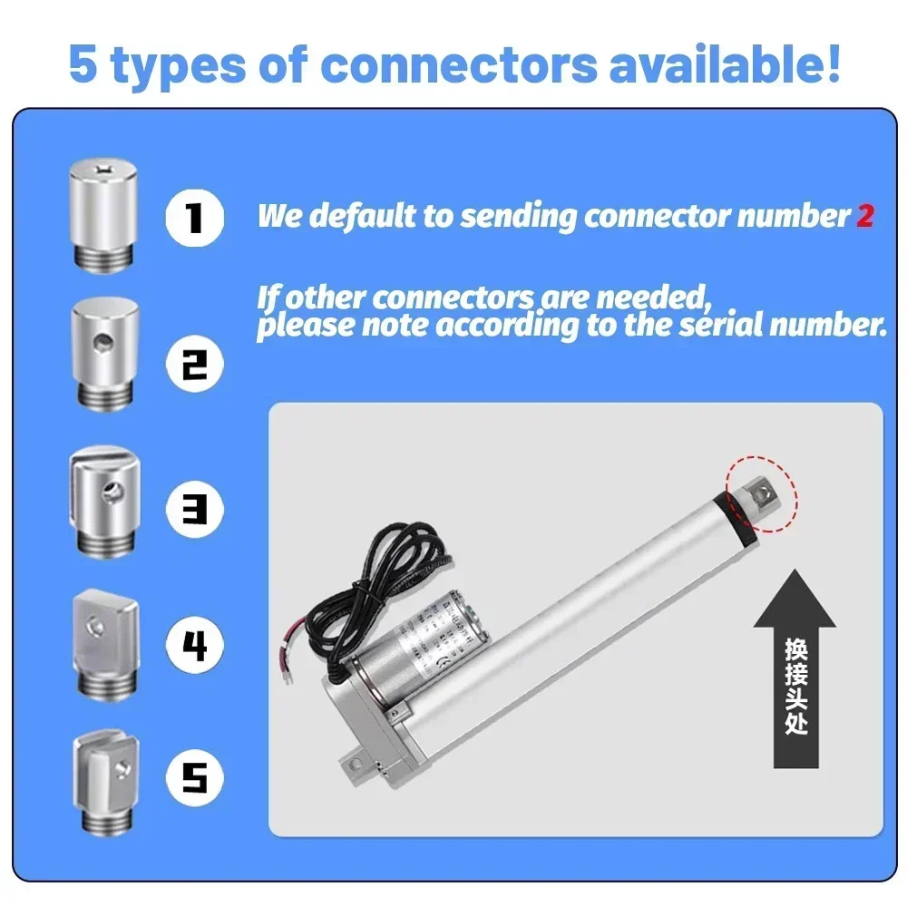 المحرك الخطي قضيب دفع كهربائي DC12V 24 فولت محرك خطي قضيب تليسكوبي 1000N للمصعد معالج القمامة نافذة منزلقة #5