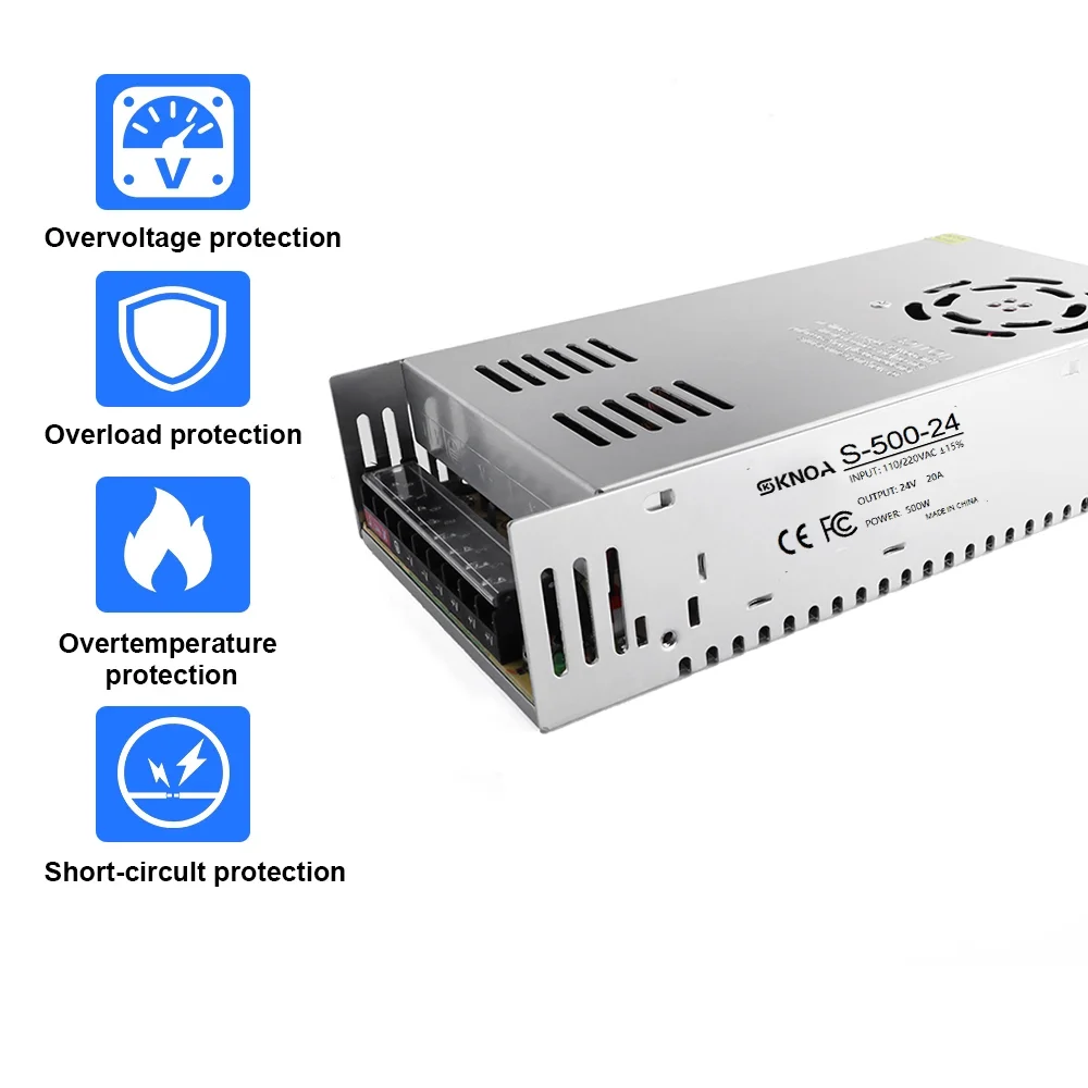 Fuente de alimentación conmutada DC 5V 12V 24V 36V 48V 220V a 5 12 24 36 48 2A 3A 4A 5A 10A 15A 20A 30A 40A 50A 60A transformador de potencia