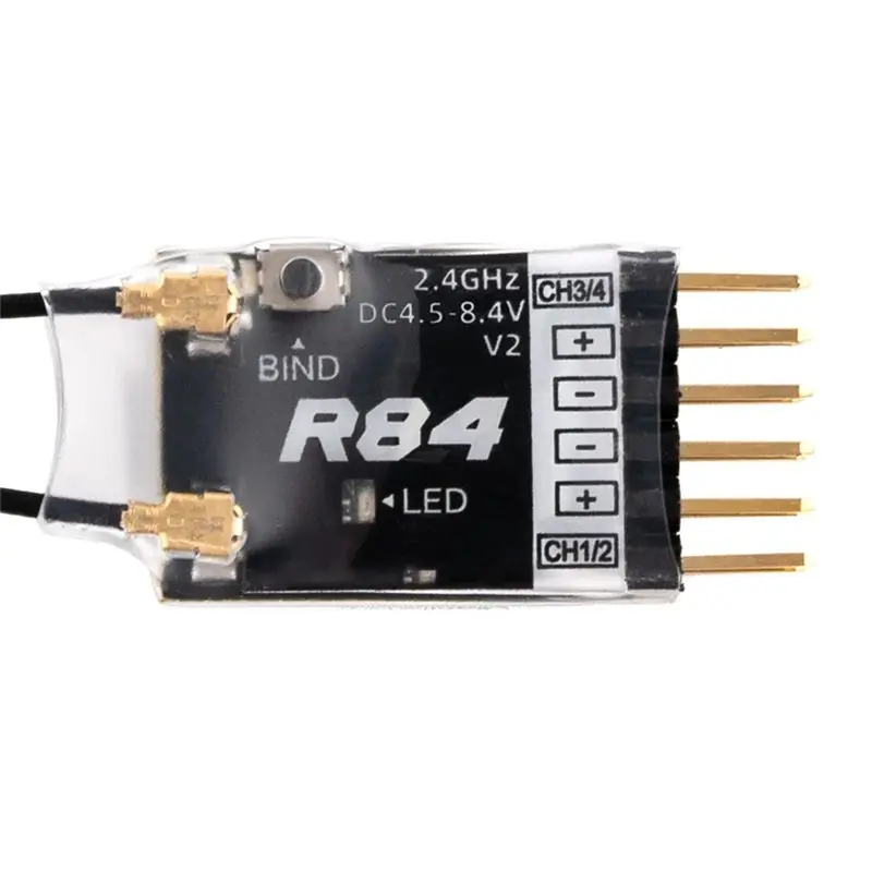B05C-For Radiomaster R84 V2 4CH Compatible PWM RC Receiver For Frsky D8 D16 SFHSS Radiomaster TX12 T16S Transmitter