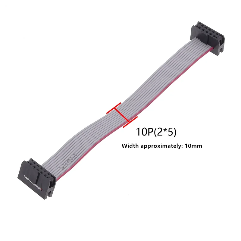 FC2.0 Graues Bandkabel JTAG 10cm-1m Doppelkopf-Download 1,0mm Leitungsabstand IDC-Leitung 6P-60P Gleiche Richtung für Elektronik – Detail 7