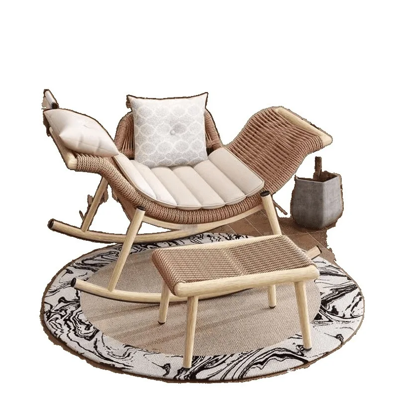

Outdoor Recliner Adult Home Living Room Lazy Sofa Chair Balcony Single Patio Rocking Chair