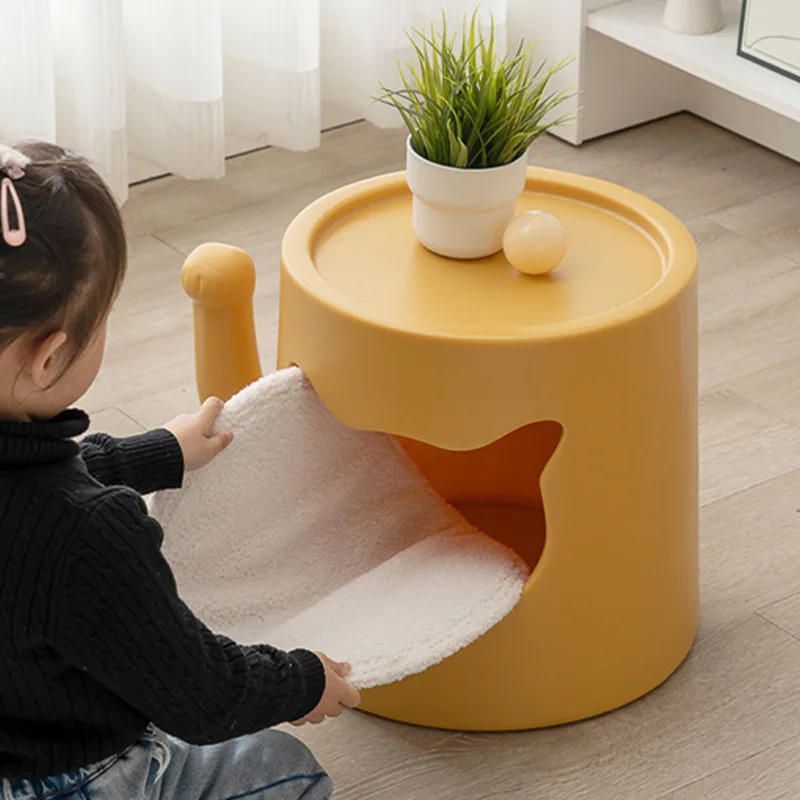 Cute side few cat nest bedside table modern simple small multi-functional