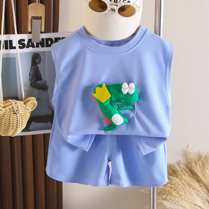 

New Summer Baby Clothes Suit Children Boys Girls Vest Shorts 2Pcs/Set Kids Clothing Set Infant Casual Costume Toddler Tracksuits