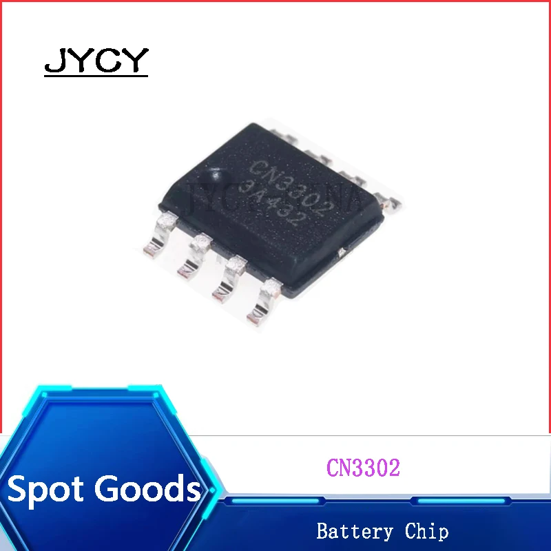 Controlador de carga de bateria Li-Ion IC, SOP-8 CN3302, PFM Boost, célula dupla, 20 peças por lote