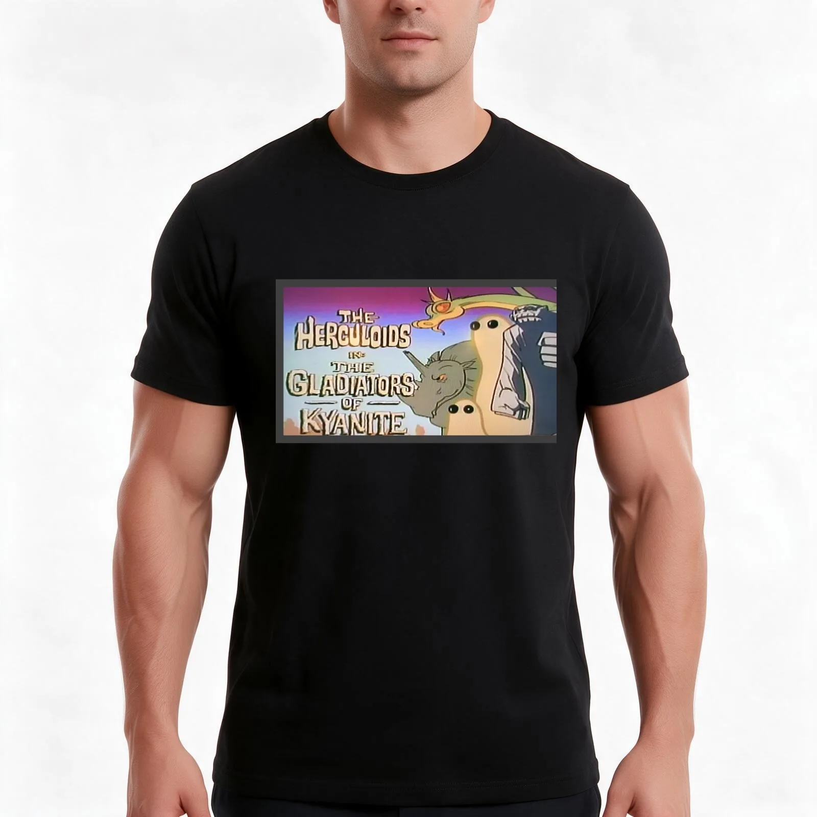 Hannah-Barbara's The Herculoids T-Shirt, Summer Casual Cotton Tee, Oversized Streetwear Tops, Vintage Graphic Print, 100% Cotton