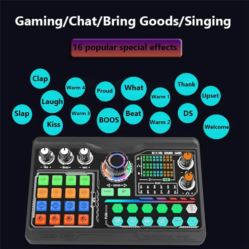 High-quality PC accessories in Stock P300 Podcast Live Sound Card for Laptop Vlog Recording Live Streaming