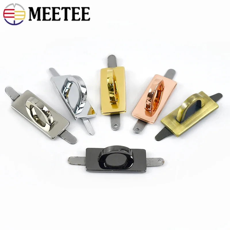 2/4/10Pcs 10mm Meetee Metal D Rings Bag Connector Buckles Arch Bridge with Screws Handbag Hanger Hooks Hardware Accessories