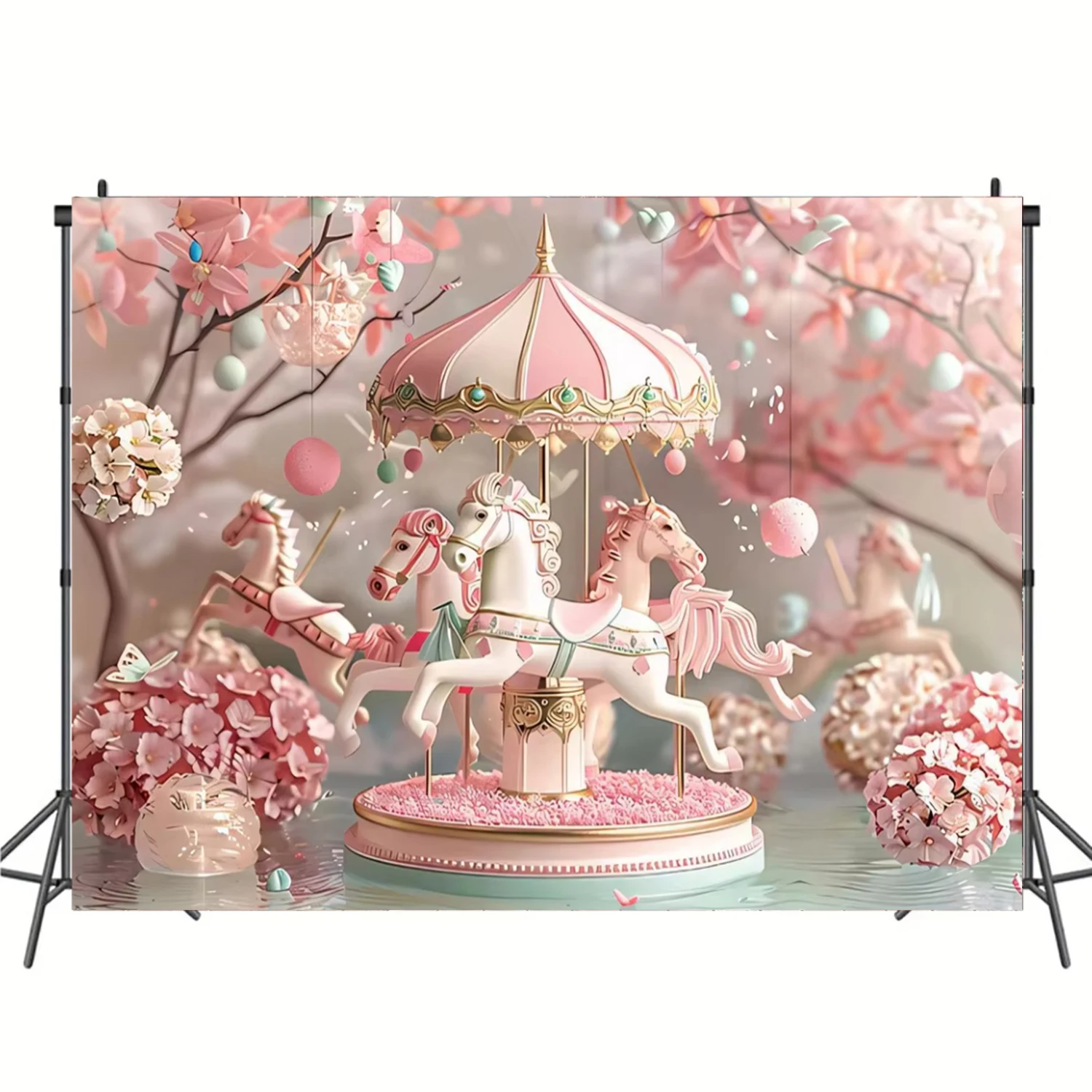 Unicorn Castle Theme Photography Background Dearmy Princess Girl Mermaid Shell Photo Event Decors Child Birthday Cake Props Gift