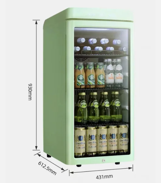 New Cabinet Refrigerator Small Wine Cabinet Bar Display Home Crisper Glass Door Tea Wine Beverage Refrigerator Wireless Charging