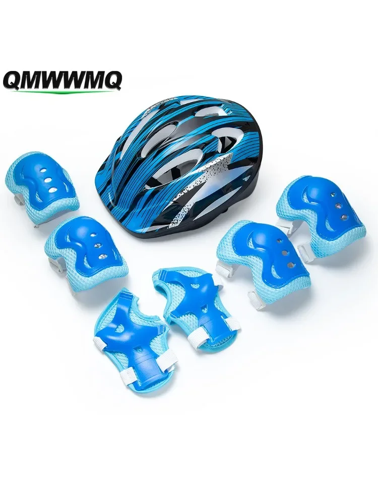 AliExpress QMWWMQ 7Pcs Toddler Bike Helmet Protective Gear Set,Kids Knee Elbow Wrist Safety Pads, Outdoor Sports Protection for Bicycle,Skateboard