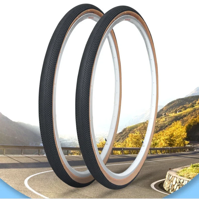 Chaoyang Bicycle Tire Road Vehicle Outer Tire 700*40c Yellow Edge Retro Tire H5224-30TPI-60TPI Bicycle Inner Tube Parts