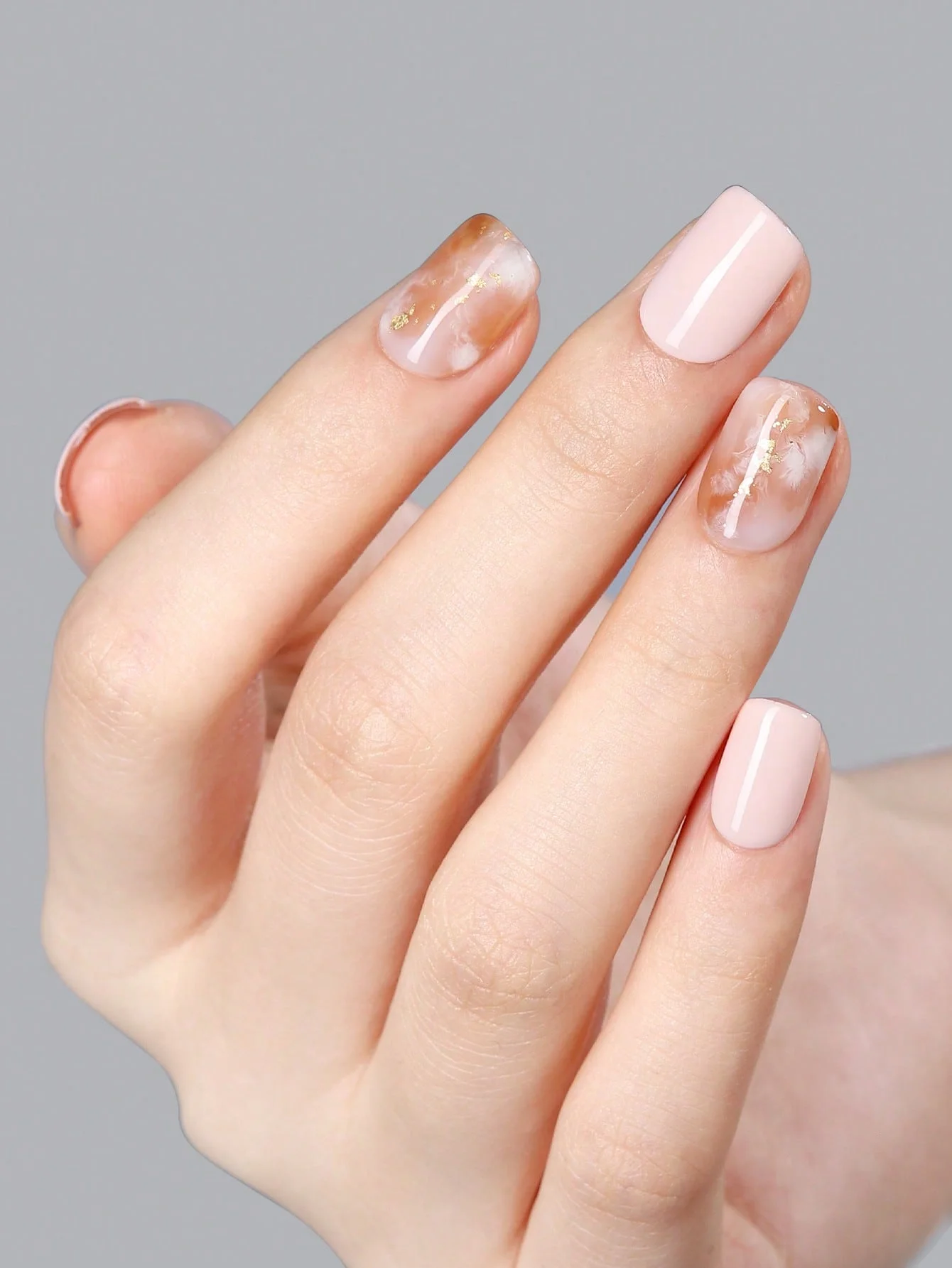 180 set di toppe per unghie in acrilico satinato bifacciale ultra corto, 14 misure, bianco opaco - perfetto per nail art fai da te e salone