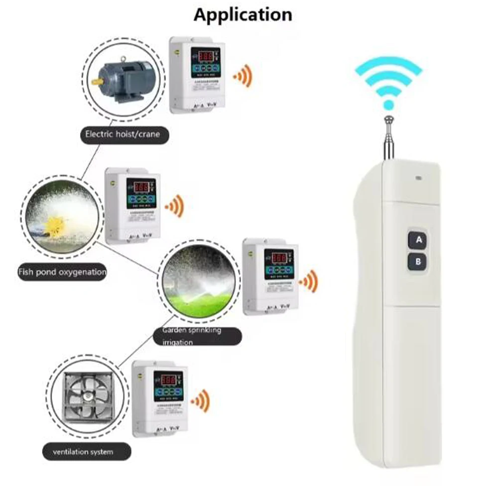 DC9V العد التنازلي التحكم عن بعد التبديل 1Ch RF الارسال اليدوي وحدة الاستقبال مضخة مياه ضخ التحكم عن بعد