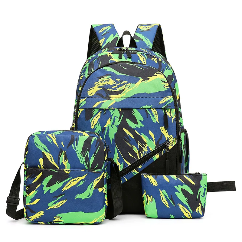 3Pcs/set Leisure adolescent Backpack children boys girls Schoolbag Travel Notebook Laptop Bags for Kids Students