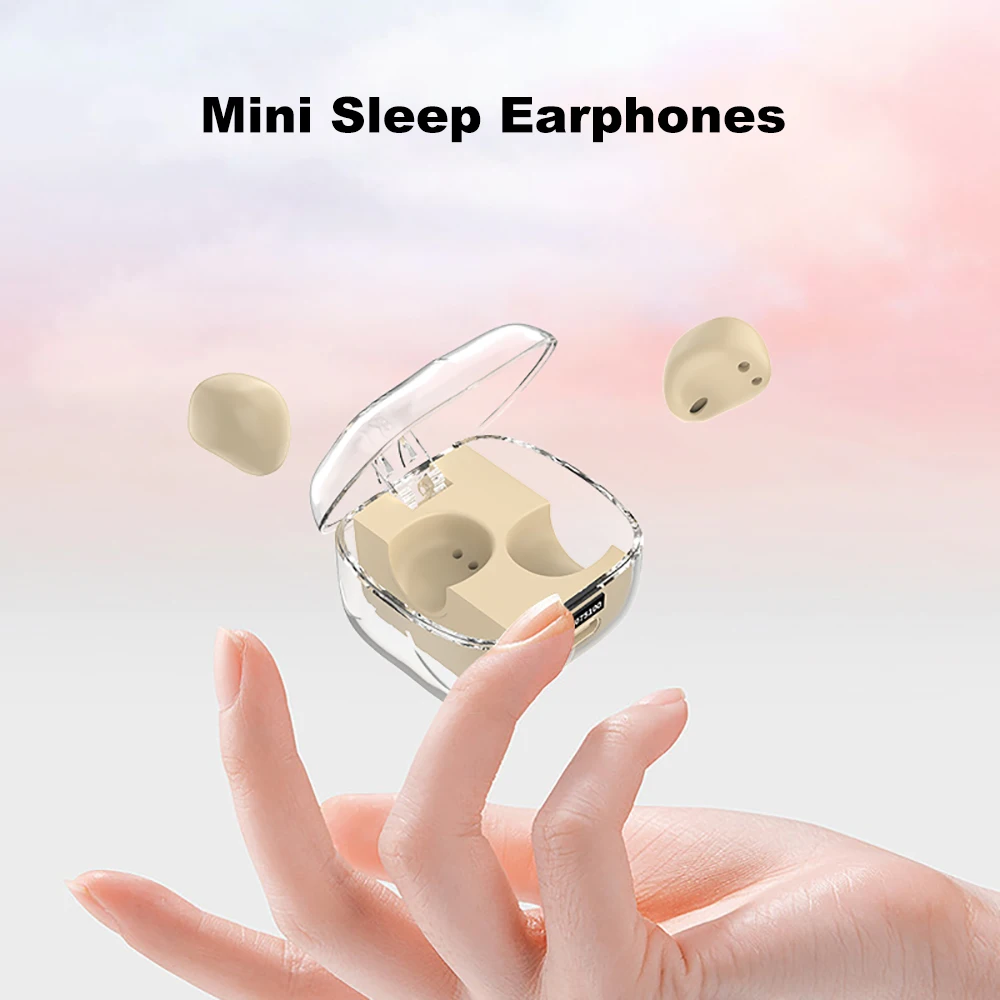 Mini TWS Earbuds Bluetooth 5.3 Earphones Tiny Hidden Small Sleep Headphones with Microphone Invisible Comfor to Wear Headset