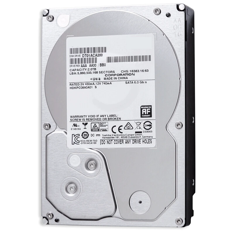 New Original HDD For Toshiba 2TB SATA 3.5