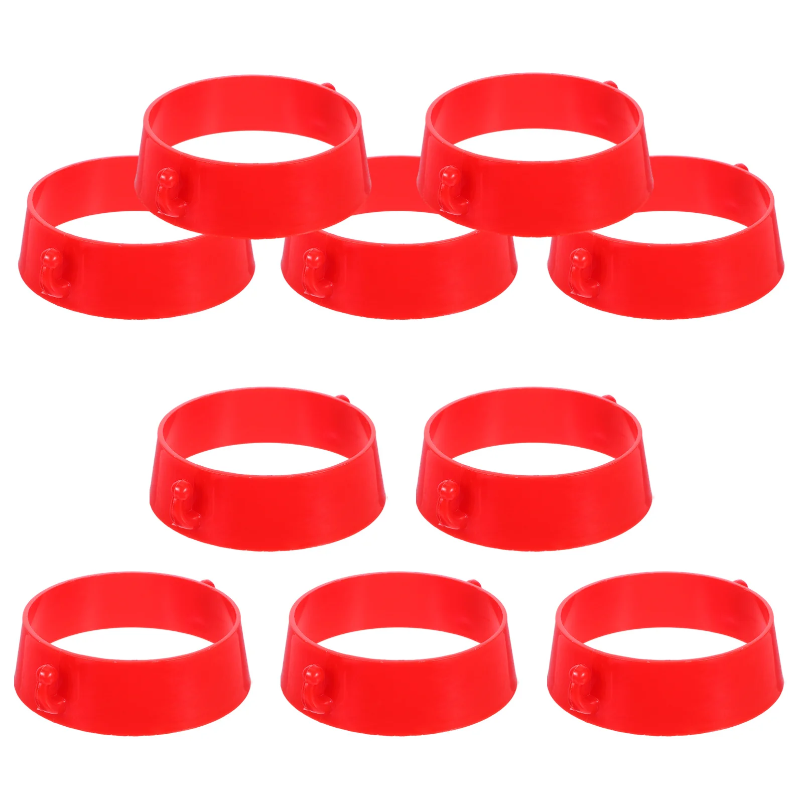 10pcs Road Connecting Rings: Plastic Safety Connectors For Traffic Barriers Chain Links With Design For
