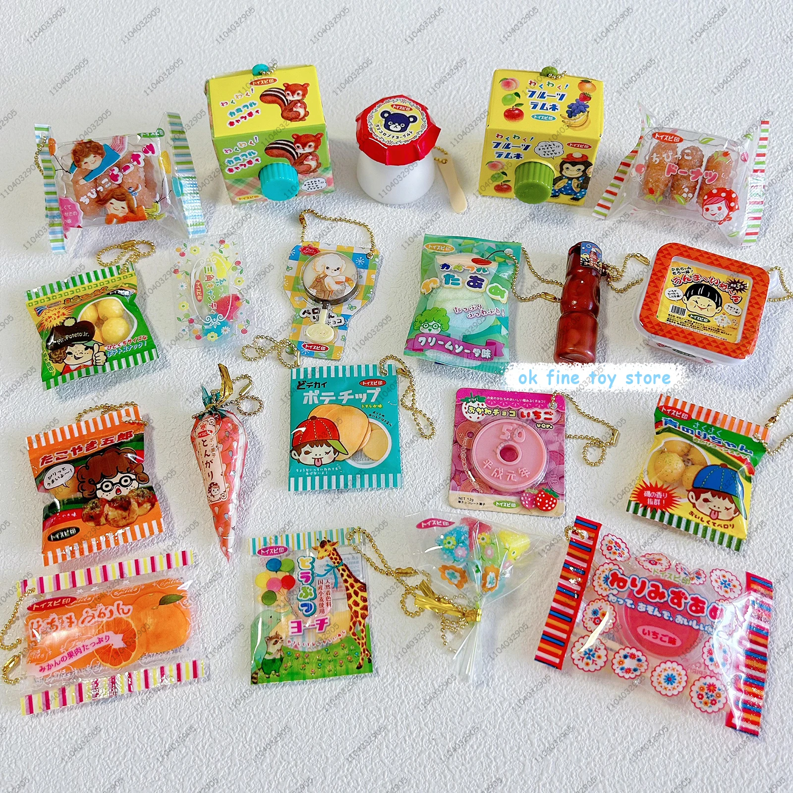 Juguete Cápsula Japonés Tabiguruma, Dulce de Pan, Gashapon, Llavero Kawaii, Bolsa de Snacks, Juguetes de Comida en Miniatura para Casa de Muñecas, Regalos para Niñas