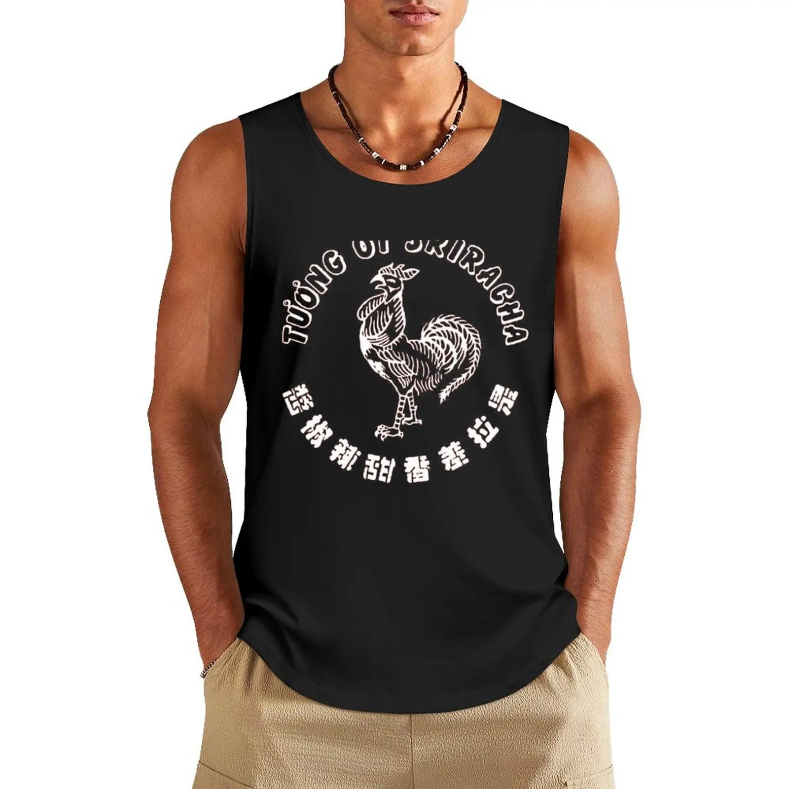 

Sriracha Full Tank Top Bodybuilding clothing man Men's sleeveless gym shirts sleeveless tshirts for men Fitness men clothing