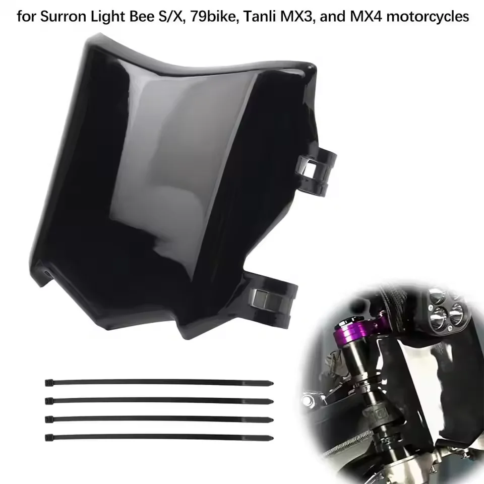 Front Number Plate for Ebike Sur Ron Light Bee X S Talaria Sting Q20 Motorcycles Accessories Front License Plate with Cable Ties
