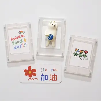 3palcový minimalistický polaroidový fotorámeček s magnetickým průhledným akrylovým displejem na fotokarty, vhodný pro vystavení na stole 12 nejlepší prodej mini fotorámečky - №3