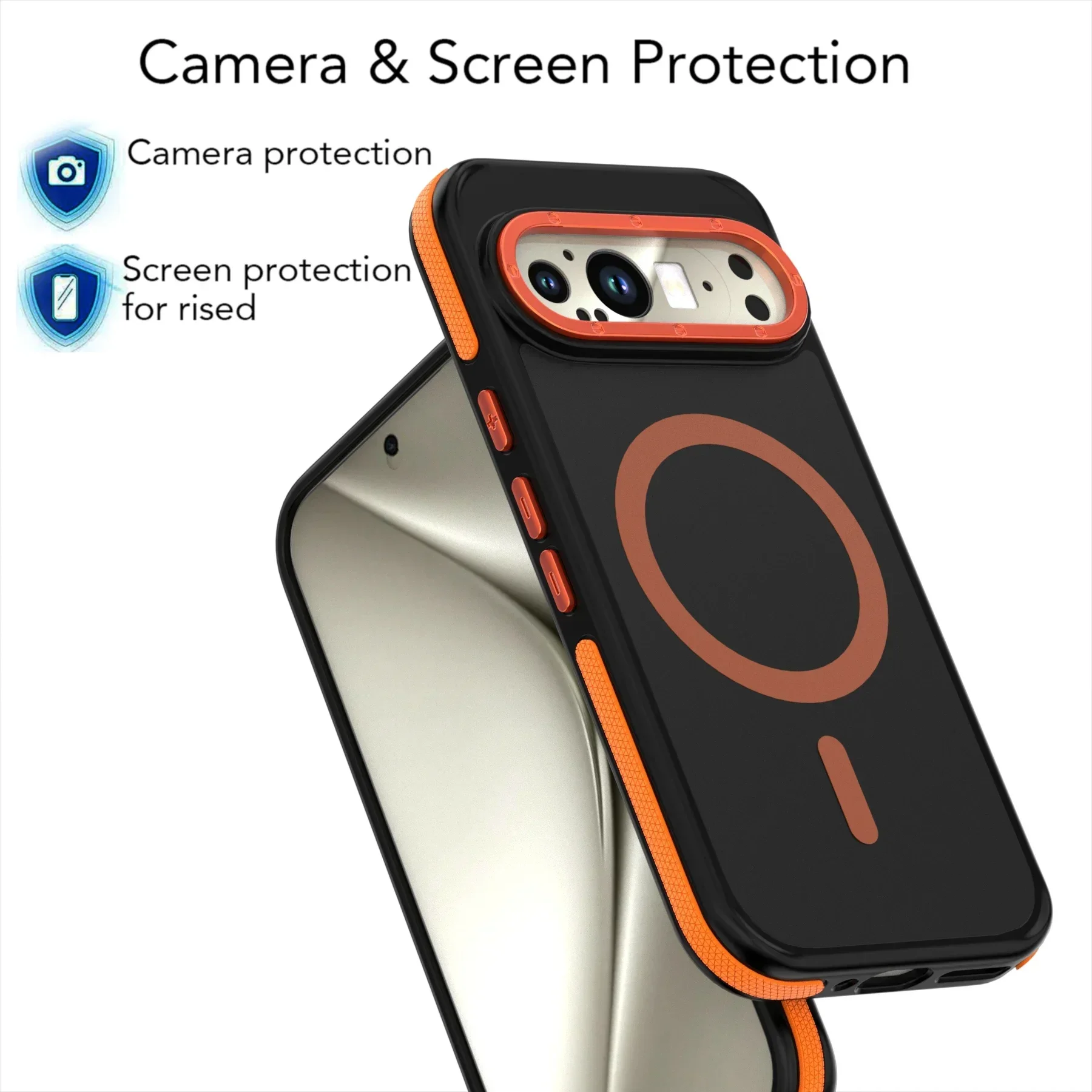 

Guardian Magnetic Matte Phone Case For Google Pixel 9ProXL 9 Pro For Magsafe Wireless Charging Armor Protection Shockproof Cover