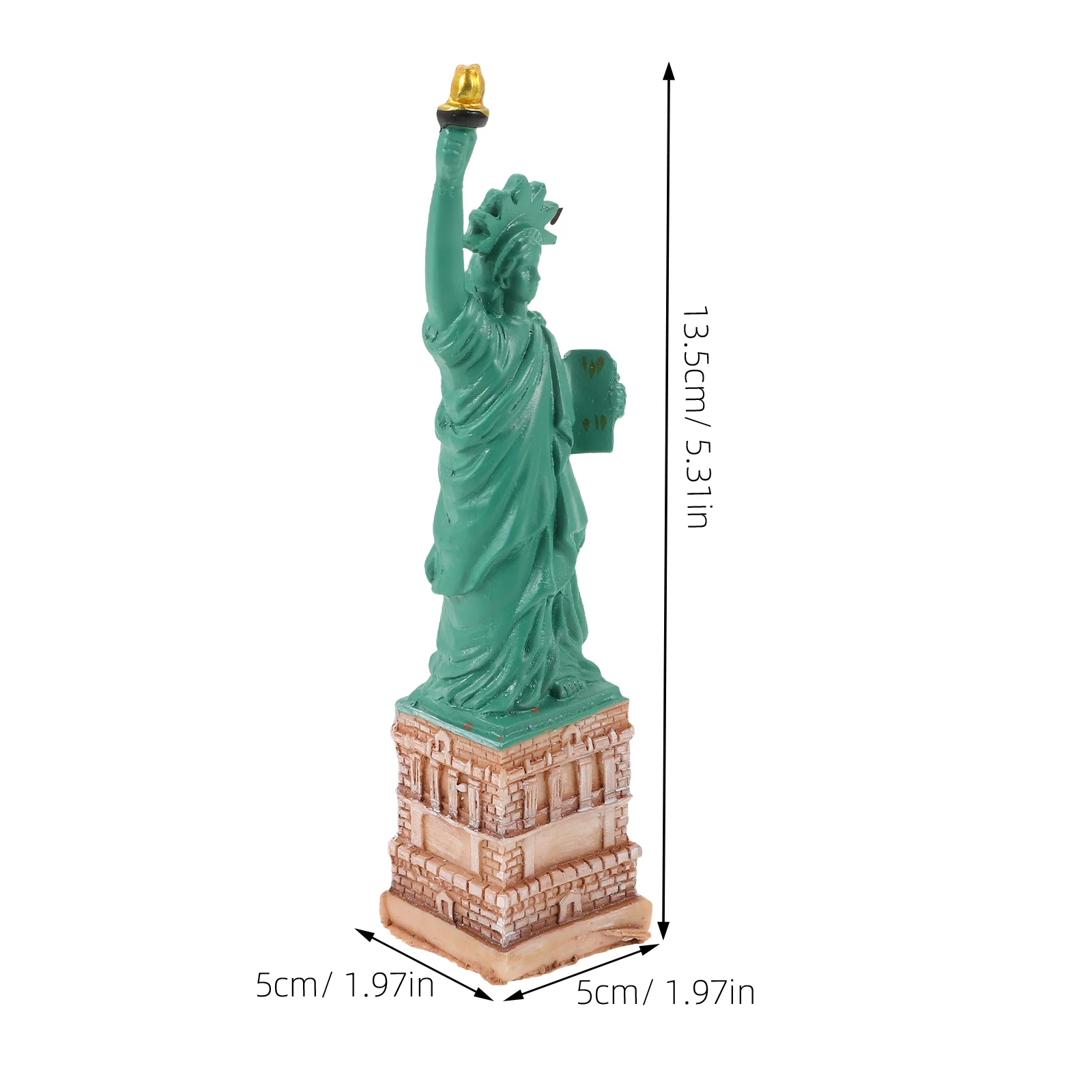 Estatua de la libertad adorno decoraciones de mesa modelo de arena materiales de construcción de escritorio Mini artesanías