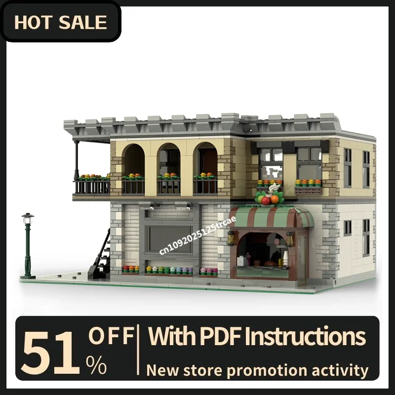 

New 2566Pcs City Hot Street View Moc Modular Suites Queer Eye Model Building Custom Puzzle Diy Creative Ideas Toys Birthday Gift