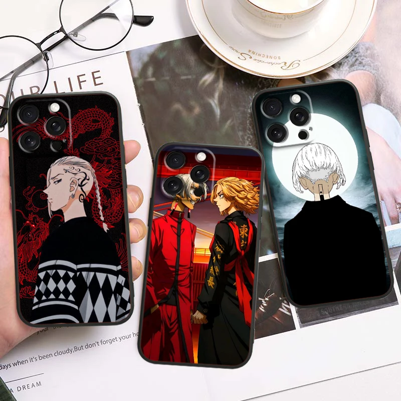 

Tokyo Revengers Cool Art Anime For iPhone 15 14 13 12 11 XS XR X 8 7 SE Pro Max Plus Mini Black TPU Phone Case