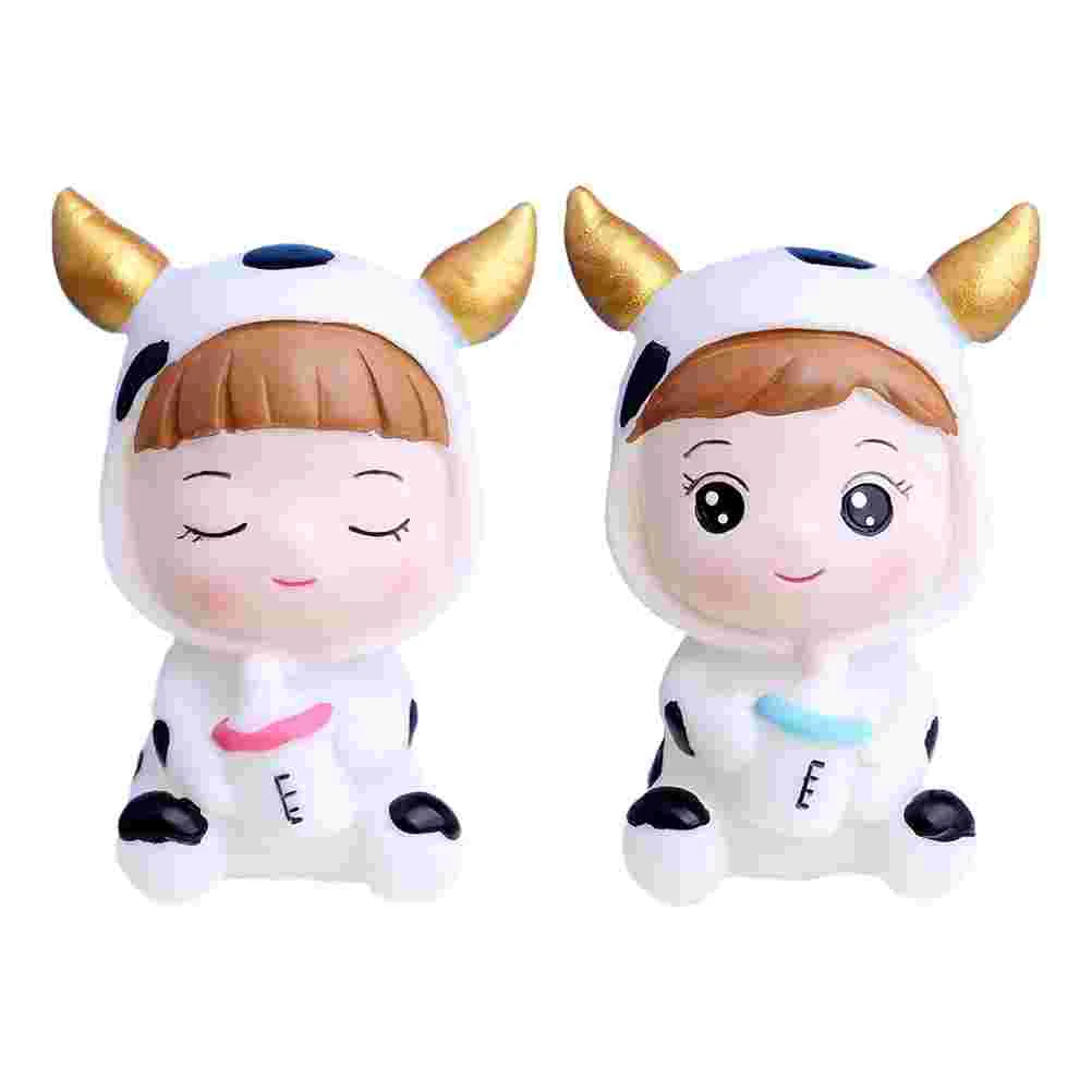 

Cake Decoration Birthday Ornaments Adornments Cow Nursing Bottle Baking Decors Decorations Compact