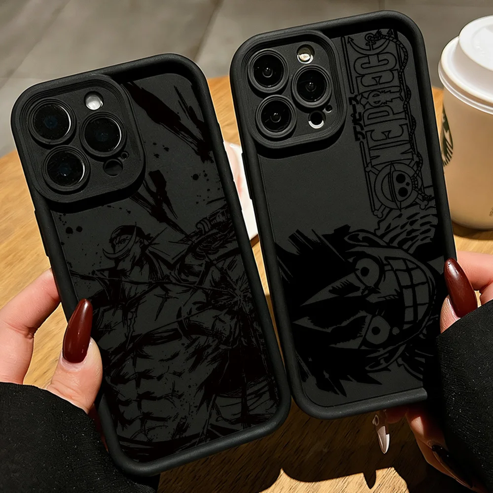 Anime One Piece Handyhülle für iPhone 17e 17 16e 16 15 14 13 12 11 Air Pro Max Mini XR XS X 7 8 6 Plus Weiche TPU Rückseite Schutzhülle