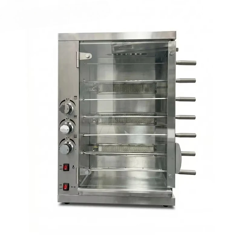 Commercial gas roast chicken machine, automatic roast chicken machine, stainless steel 7-rod oven, suitable for restaurants