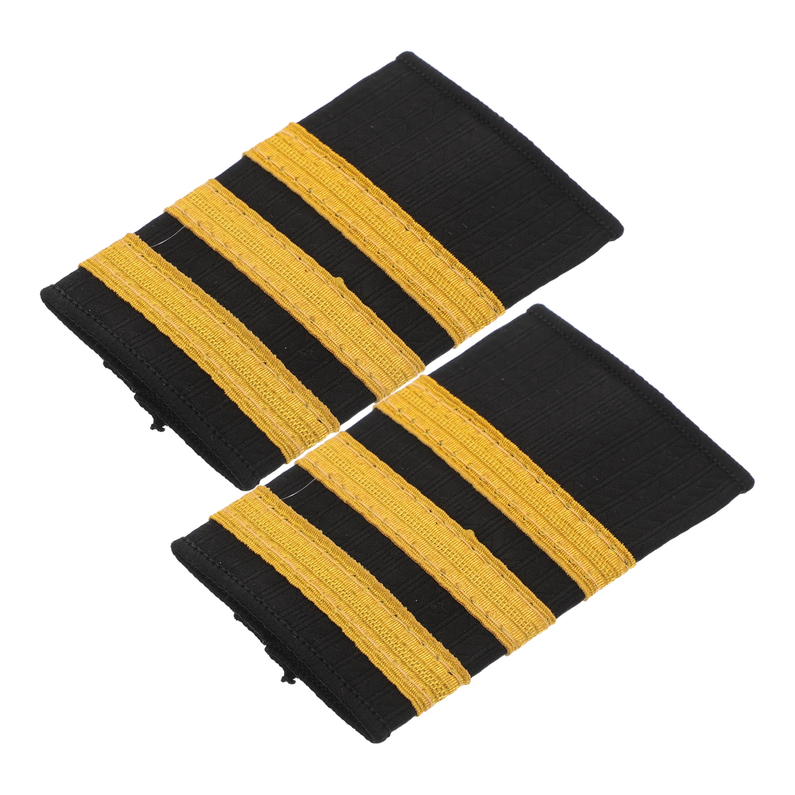 

Pilot's Epaulettes Sliders Flight Attendant Costume Variety Four Gold Stripes Indian Silk Captain Uniform Cosplay Party