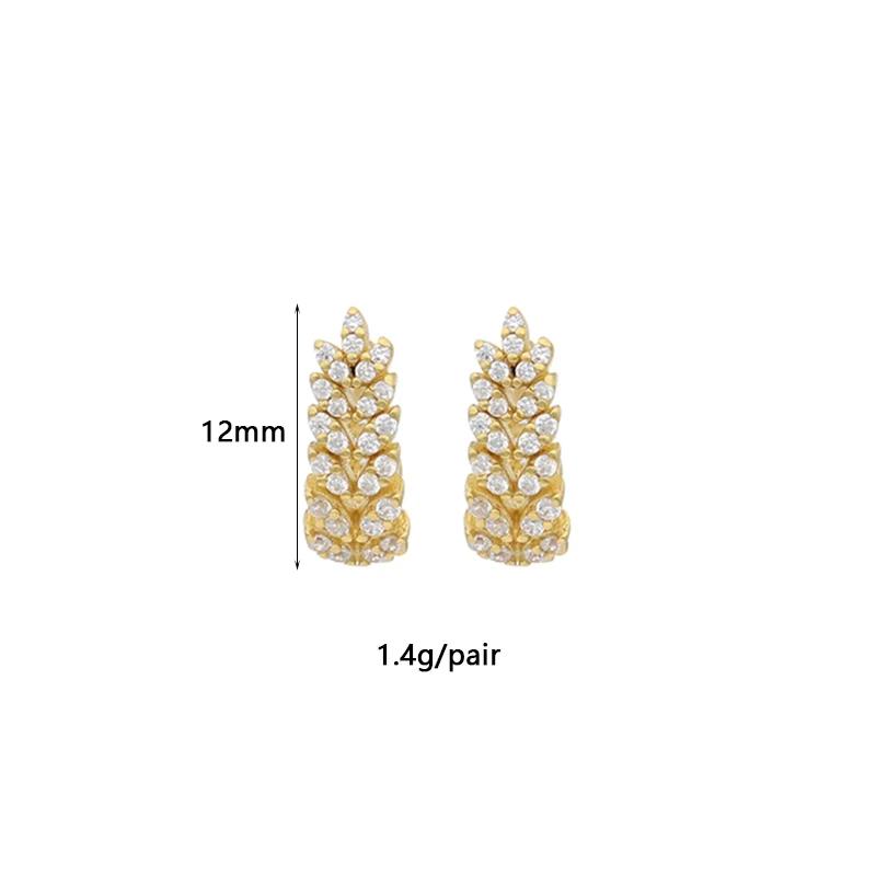 TIANDE Exquisite Zircon Hoop Earrings for Women Fashion Gold Color Round Cilrle Piercing Earrings Fashion Jewelry Accessories