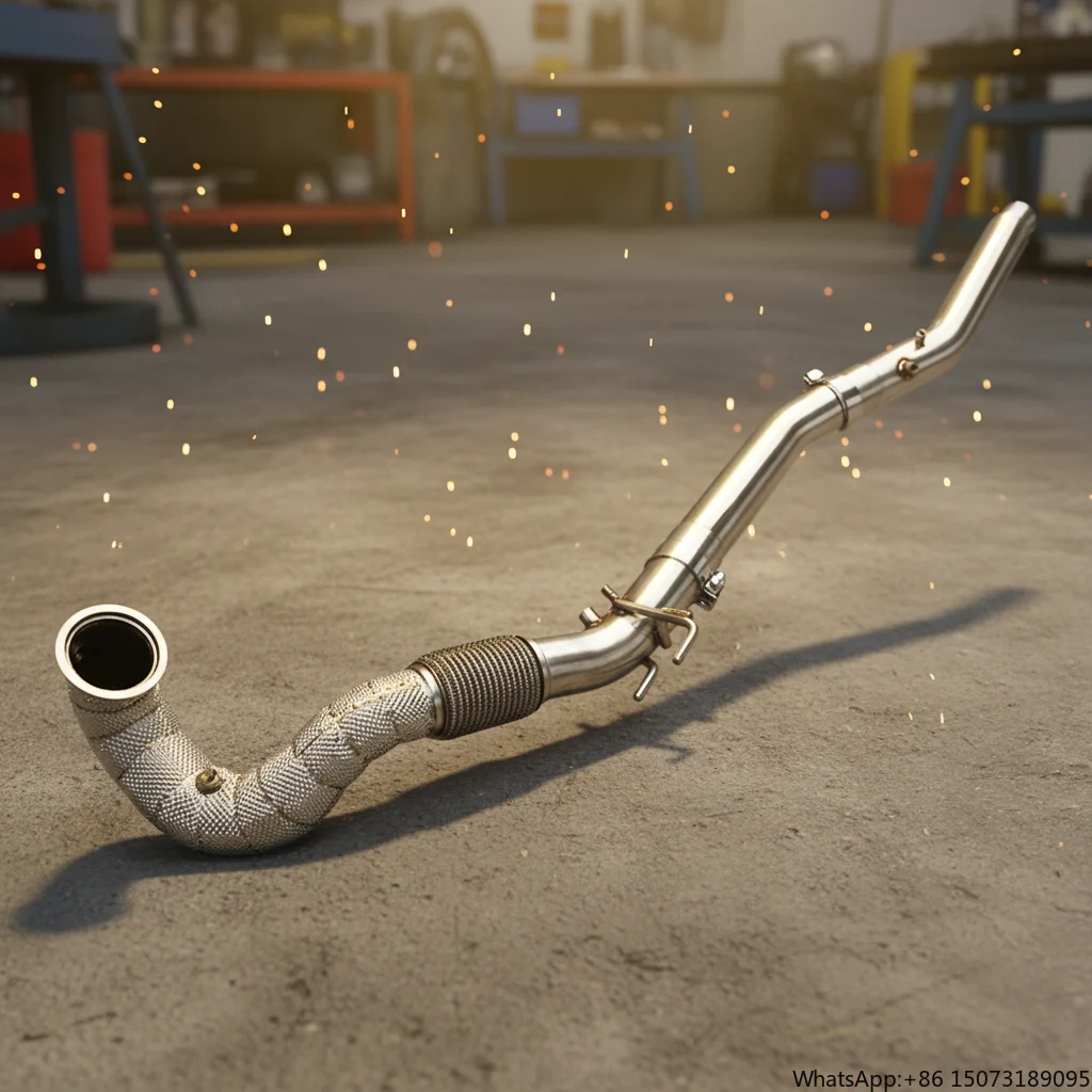 

BK Stainless Steel Free Flow Exhaust Pipes for S3 8Y 2.0T 2020-2024 Straight Downpipe With Heat Shield