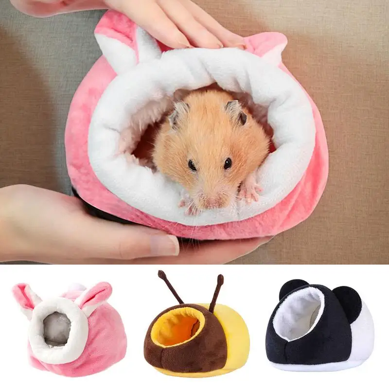 Winter Hamster Bed Bedding House Hamster Hammock Non-Slip Small Animal Cage Accessories For Dwarf Hamsters Hedgehogs Tinny