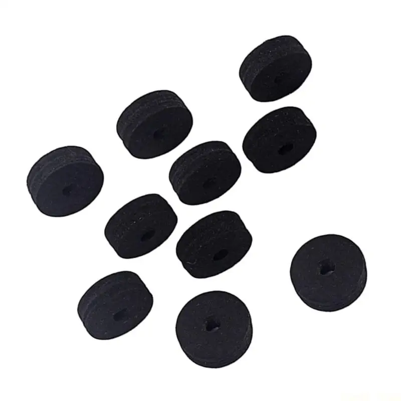 U2JB 10Pcs Plastic Drum Felt Pads For Bass Drums Ensuring Smooth And Accurate Play